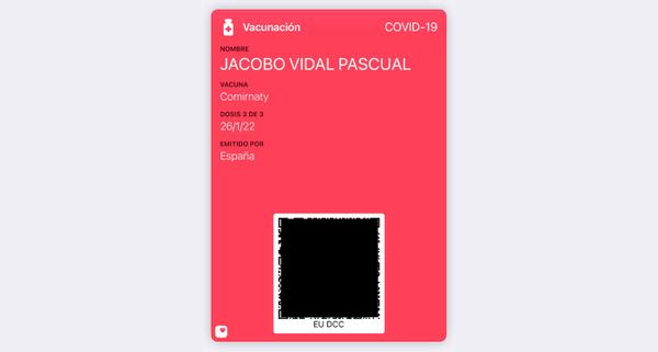 E0319: Certificado COVID-19 en el iPhone