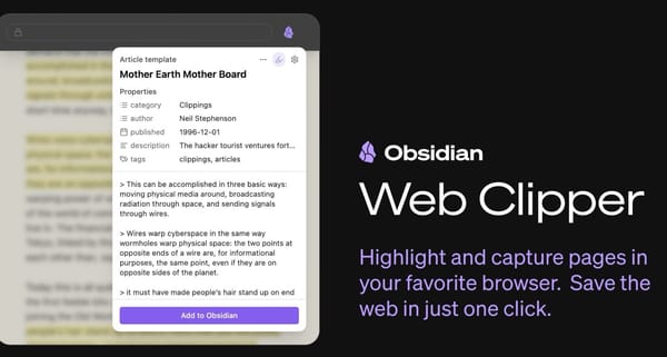 E0978: Web Clipper oficial de Obsidian